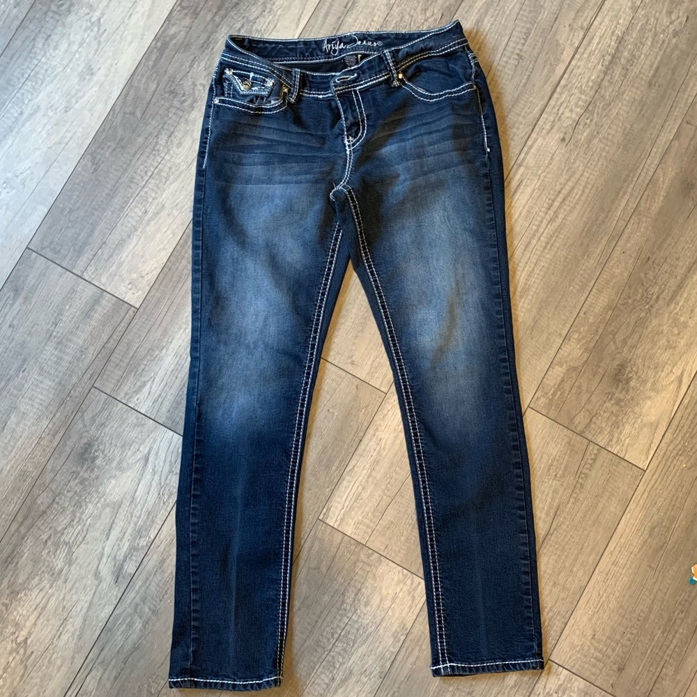 Bling straight leg jeans